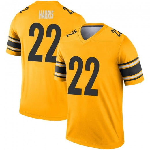 Custom Football Jersey Pittsburgh Steelers #22 Najee Harris Gold American Embroidery Jerseys