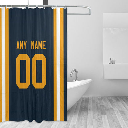 Custom Football Green Bay Packers style personalized shower curtain custom design name and number set of 12 shower curtain hooks Rings