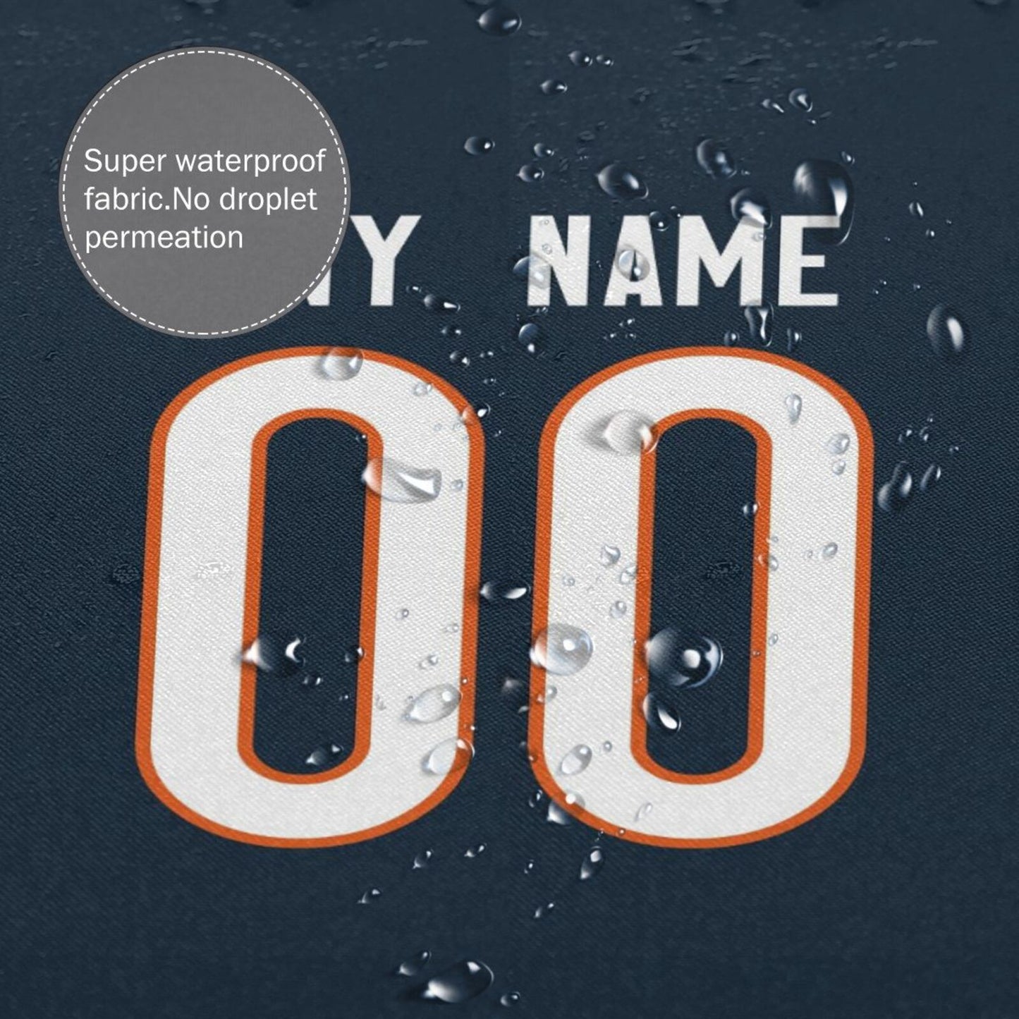 Custom Football Chicago Bears style personalized shower curtain custom design name and number set of 12 shower curtain hooks Rings
