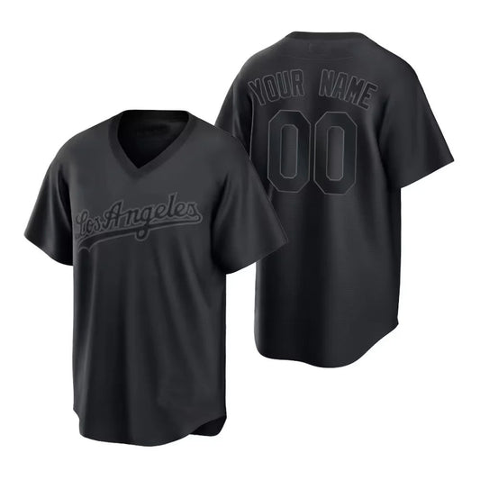 New 2022 All Black Stitched Custom Los Angeles Dodgers Baseball Jerseys