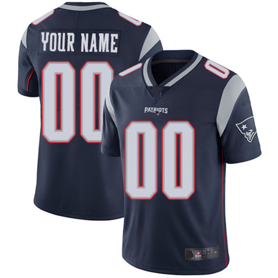 Custom NE.Patriots  Navy Vapor Untouchable Player Limited Jersey Stitched American Football Jerseys