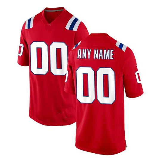 Custom NE.Patriots Red Alternate Jersey Stitched American Football Jerseys