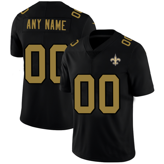 Custom Football Jerseys New Orleans Saints Black American Stitched Name And Number Size S to 6XL Christmas Birthday Gift