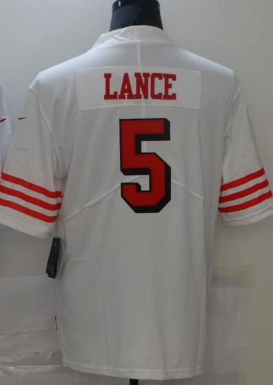 Men's #5 Trey Lance SF.49ers Limited Stitched Jerseys