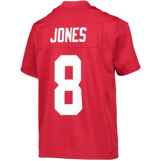 NY.Giants #8 Daniel Jones Red Inverted Team Game Jersey Stitched American Football Jerseys