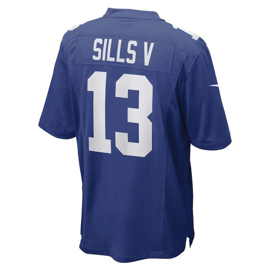Football Jerseys NY.Giants #13 David Sills V Royal Game Player Stitched American Jersey