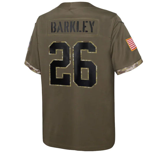 Football Jerseys NY.Giants #26 Saquon Barkley Olive 2022 Salute To Service Player Limited Stitched American Jersey