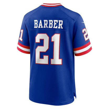 Football Jerseys NY.Giants #21 Tiki Barber Royal Classic Retired Player Game Stitched American Jersey
