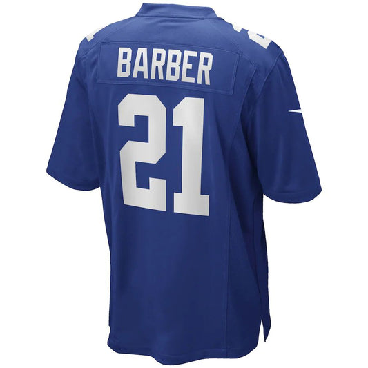 Football Jerseys NY.Giants #21 Tiki Barber Royal Game Retired Player Stitched American Jersey