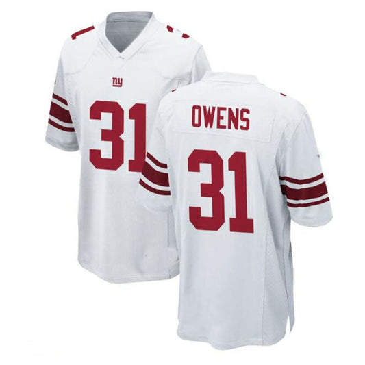 NY.Giants #31 Gervarrius Owens Game Jersey - White Stitched American Football Jerseys