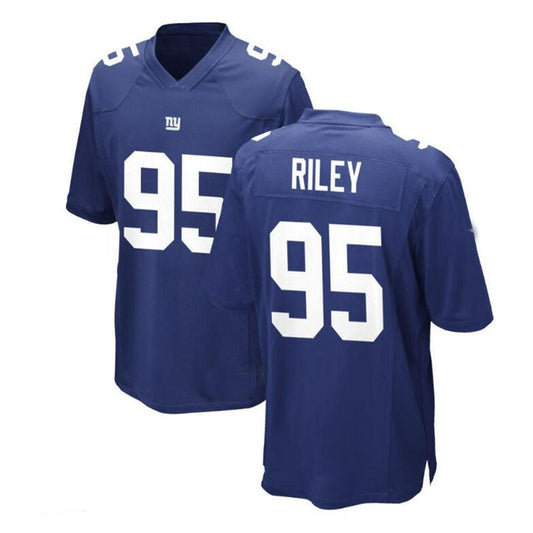 NY.Giants #95 Jordon Riley Game Jersey - Royal Stitched American Football Jerseys