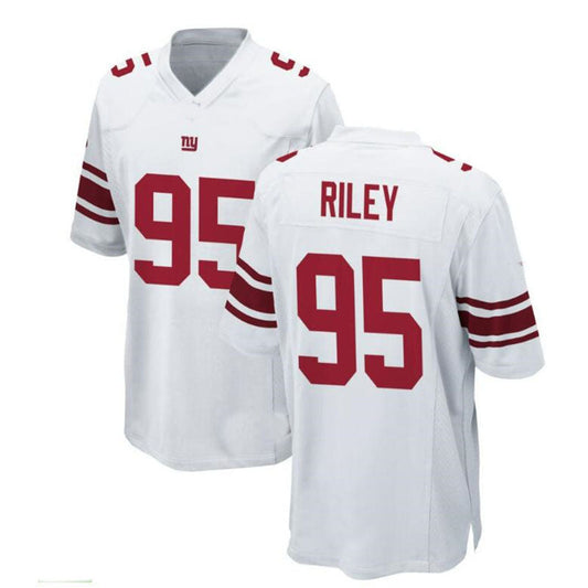 NY.Giants #95 Jordon Riley Game Jersey - White Stitched American Football Jerseys