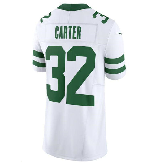 NY.Jets #32 Michael Carter White Legacy Vapor F.U.S.E. Limited Jersey Stitched American Football Jerseys