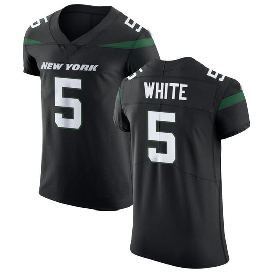 NY.Jets #5 Mike White Vapor Untouchable Elite Jersey Stealth Black Stitched American Football Jerseys