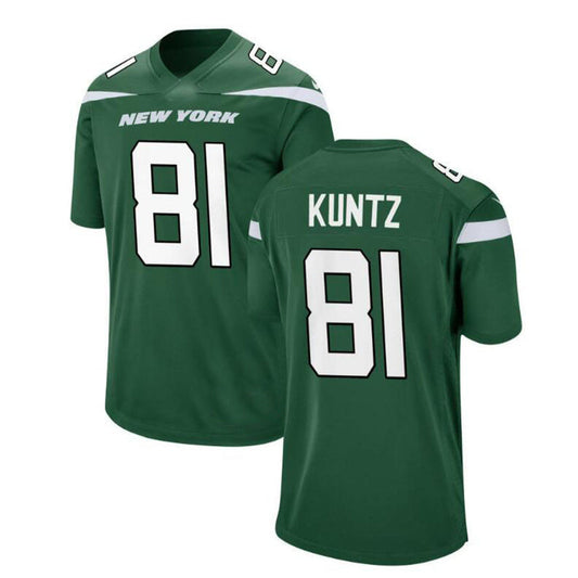 NY.Jets #81 Zack Kuntz Game Jersey - Gotham Green Stitched American Football Jerseys