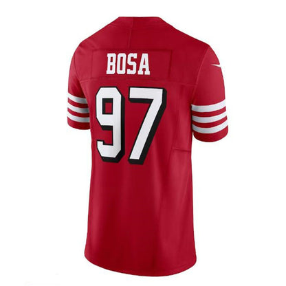 SF. 49ers #97 Nick Bosa Vapor F.U.S.E. Limited Jersey - Scarlet Stitched American Football Jersey