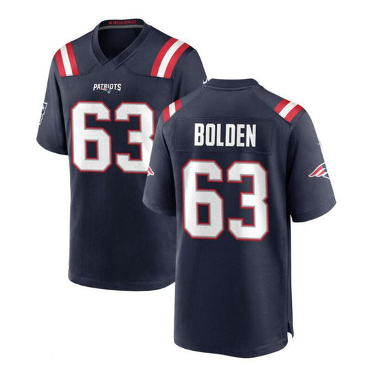 NE.Patriots #63 Isaiah Bolden Game Jersey - Navy Stitched American Football Jerseys