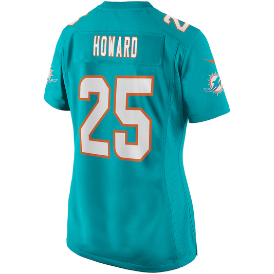 M.Dolphins #25 Xavien Howard Aqua Game Jersey Stitched American Football Jerseys