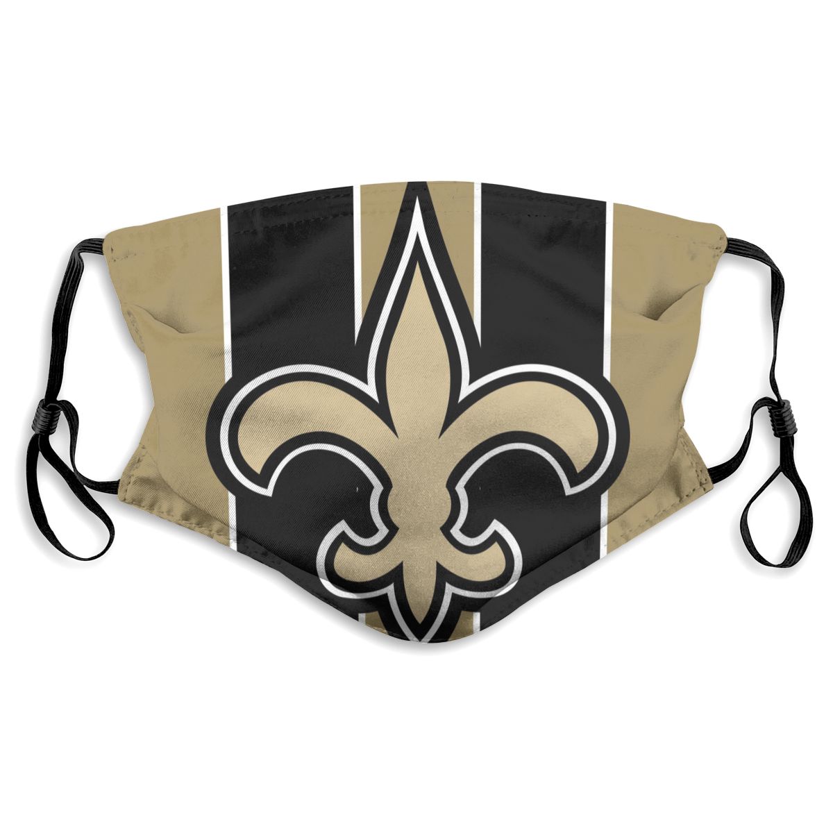 Custom Football Personalized NO.Saint 01- Gold Dust Face Mask With Filters PM 2.5