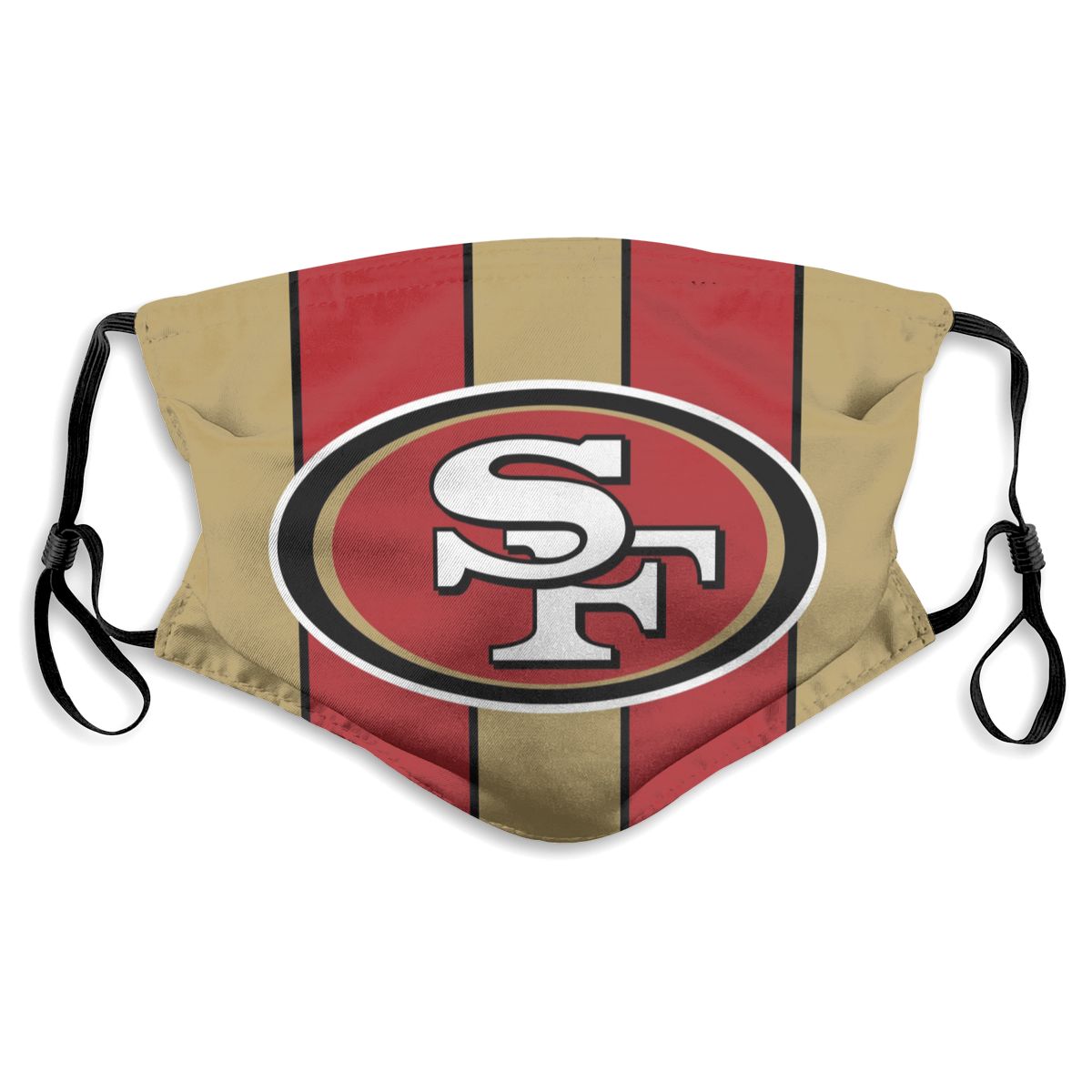 Custom Football Personalized SF.49er 01- Gold Dust Face Mask With Filters PM 2.5