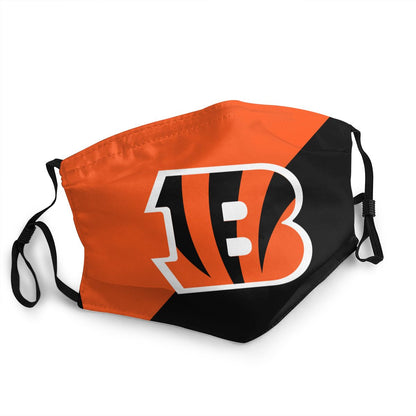 Custom Football Personalized Cincinnati Bengals Dust Face Mask With Filters PM 2.5