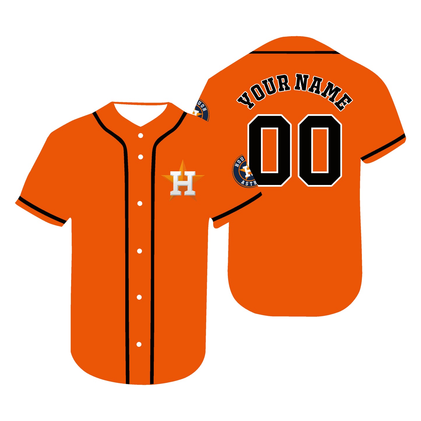 Custom Jerseys Baseball Houston Astros Orange Personalized Jersey Stitched Letter And Numbers For Men Women Youth Birthday Gift