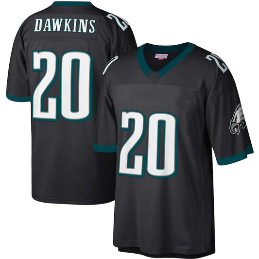 P.Eagles #20 Brian Dawkins Mitchell & Ness Black Legacy Replica Jersey Stitched American Football Jerseys