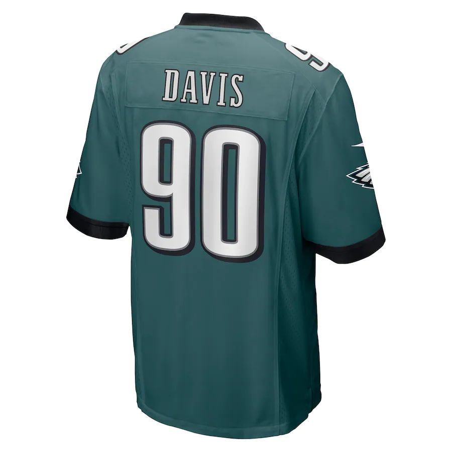 P.Eagles #90 Jordan Davis Midnight Green 2022 Draft First Round Pick Game Stitched Jerseys