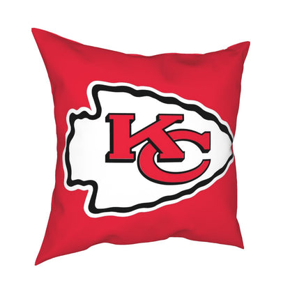 Custom Decorative Football Pillow Case Kansas City Chiefs Red Pillowcase Personalized Throw Pillow Covers
