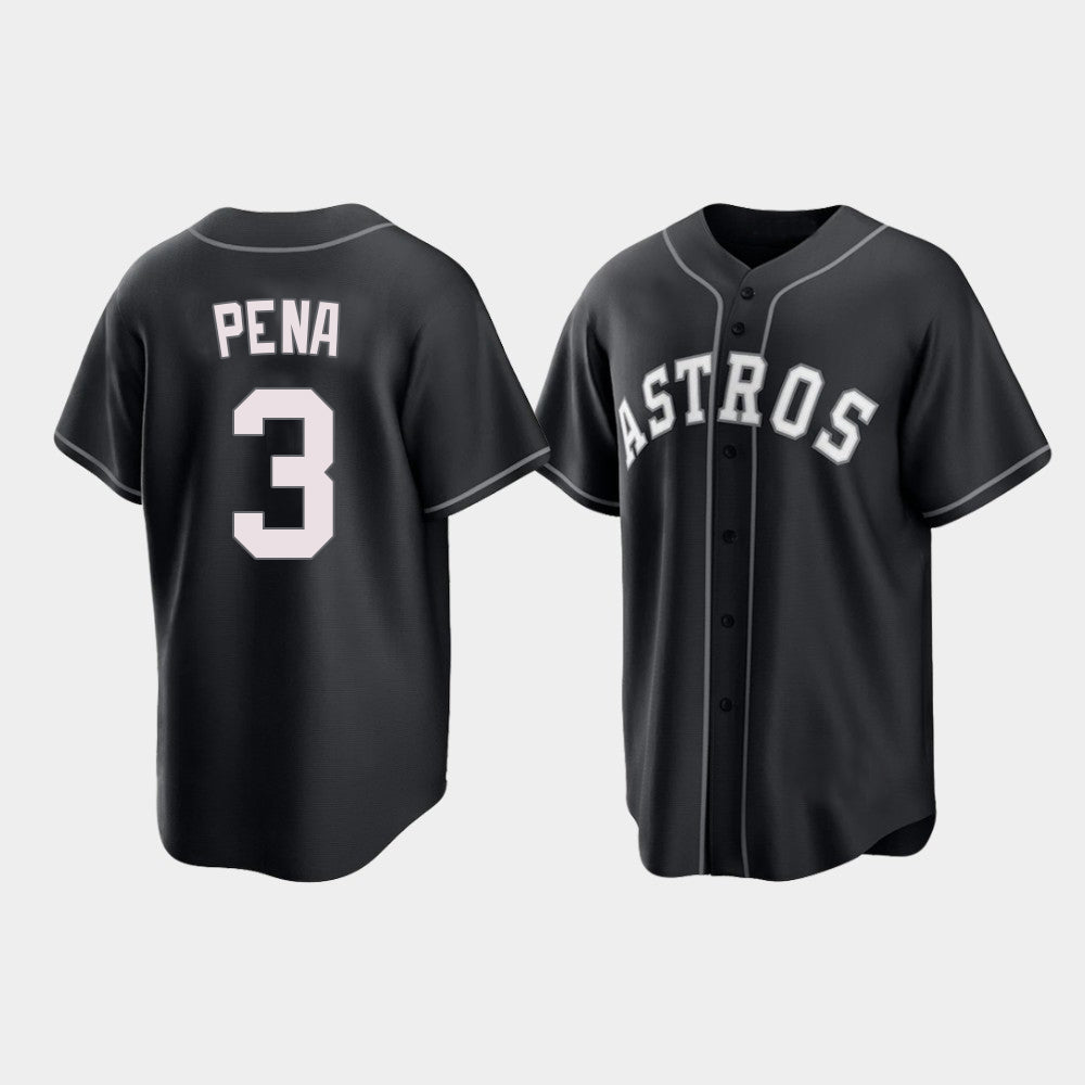 Baseball Houston Astros Jeremy Pena 2021 All Black Fashion Jersey