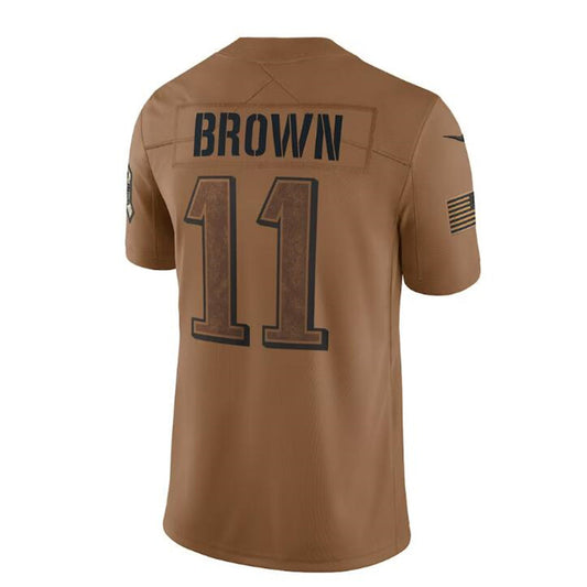 P.Eagles #11 A.J. Brown Brown 2023 Salute To Service Limited Jersey Stitched American Football Jerseys
