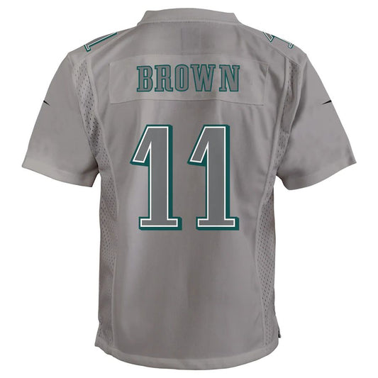 P.Eagles #11 A.J. Brown Gray Atmosphere Game Jersey Stitched American Football Jerseys