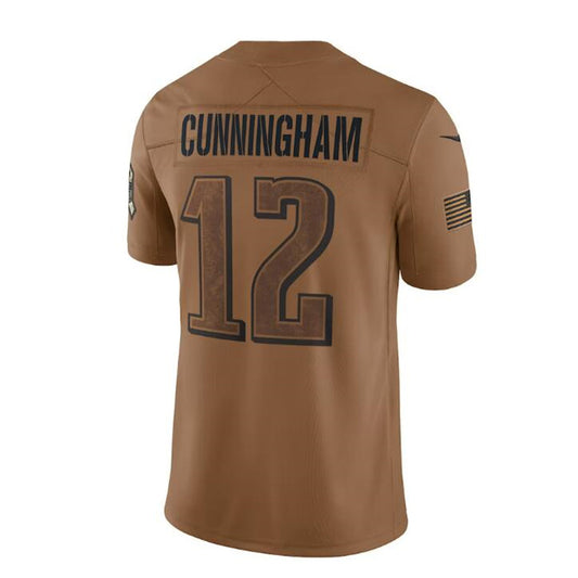 P.Eagles #12 Randall Cunningham Brown 2023 Salute To Service Retired Player Limited Jersey Stitched American Football Jerseys
