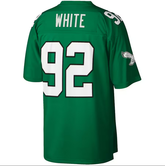 P.Eagles #92 Reggie White Mitchell & Ness Kelly Green Legacy Replica Stitched American Jerseys