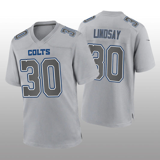 IN.Colts #30 Phillip Lindsay Gray Game Atmosphere Jersey Stitched American Football Jerseys