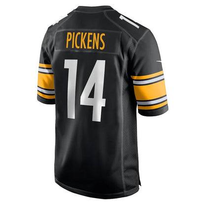 P.Steelers #14 George Pickens Black Game Player Jersey Stitched American Football Jerseys