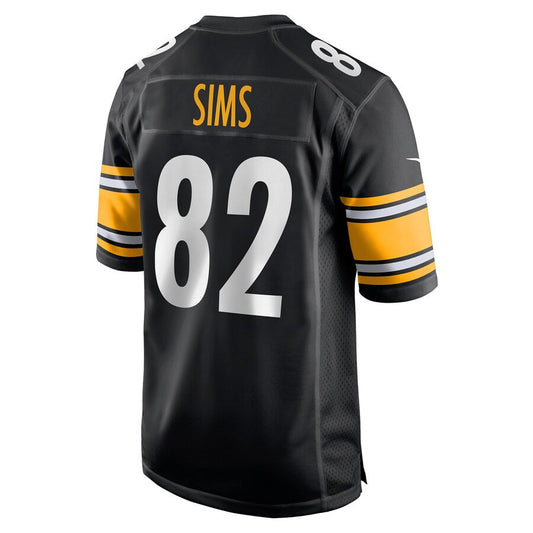 P.Steelers #82 Steven Sims Black Game Jersey Stitched American Football Jerseys