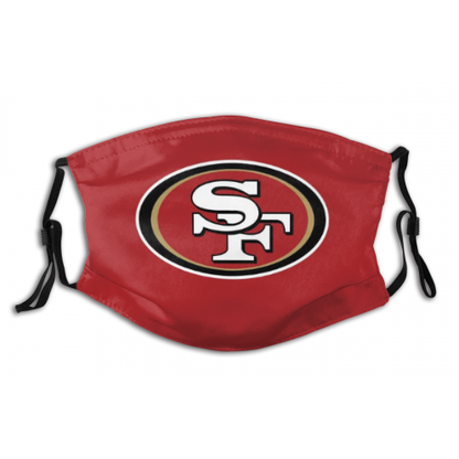 Print Football Personalized San Francisco 49ers Dust Mask With Filters 5 PCS