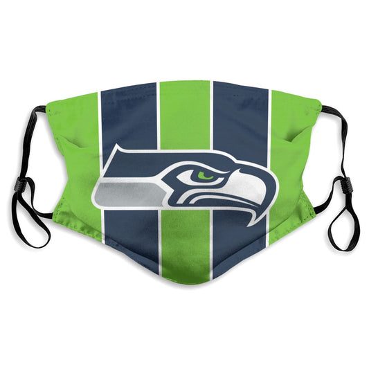 Custom Football Personalized S.Seahawk 01-Green Dust Face Mask With Filters PM 2.5