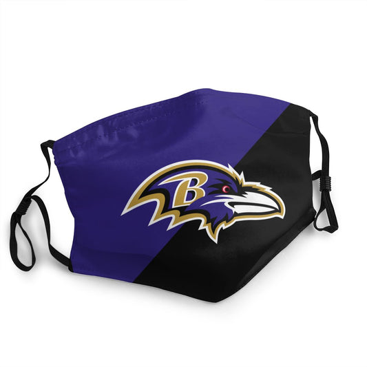 Custom Football Personalized Baltimore Ravens Dust Face Mask With Filters PM 2.5