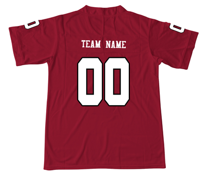 Custom Football Jersey for Men Women Youth Personalize Sports Shirt Design Red Stitched Name And Number Size S to 6XL Birthday Gift