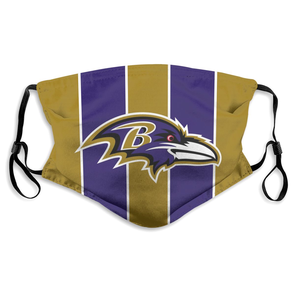 Custom Football Personalized B.Raven 01- Gold Dust Face Mask With Filters PM 2.5