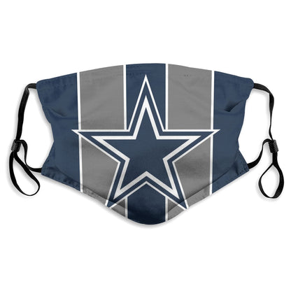 Custom Football Personalized D.Cowboy 01-Navy Dust Face Mask With Filters PM 2.5