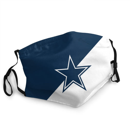 Custom Football Personalized Dallas Cowboys Dust Face Mask With Filters PM 2.5