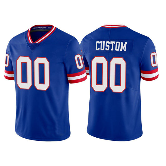 Royal New York Giants Custom Stitched Vapor Limited Jersey