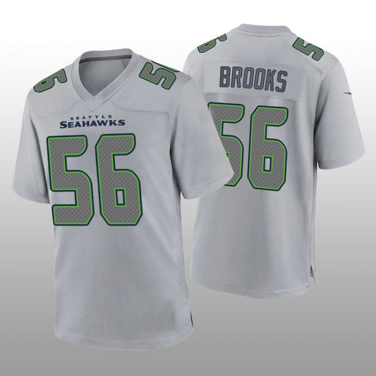 S.Seahawks #56 Jordyn Brooks Gray Atmosphere Game Jersey Stitched American Football Jerseys