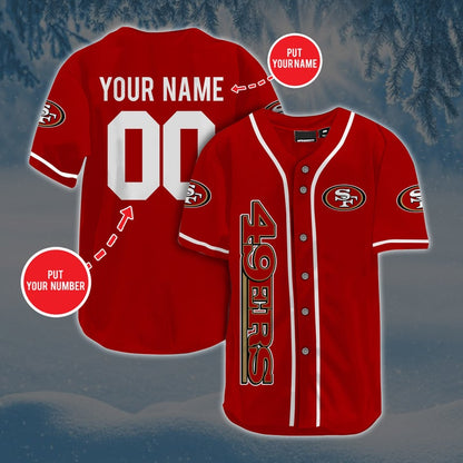 Personalized Football San Francisco 49ers Baseball Jersey, Hot Summer Fashion, Baseball Jersey New Shirt For The Fans