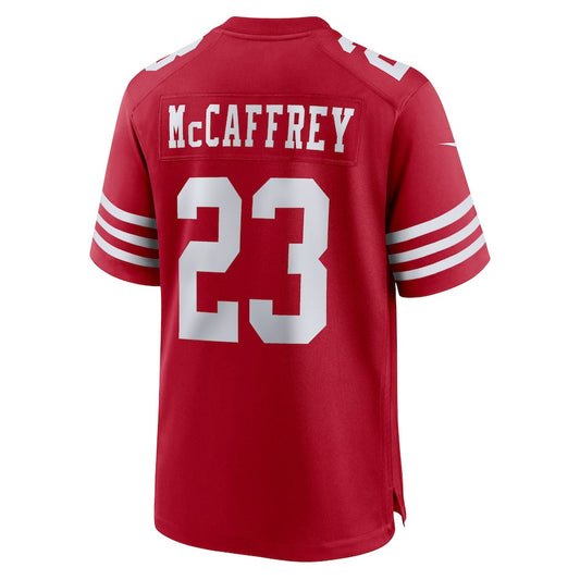 San Francisco 49ers #23 Christian McCaffrey Scarlet Game Player Jersey Stitched American Football Jerseys