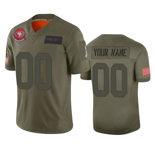 Custom Football San Francisco 49ers Camo Stitched American Jersey