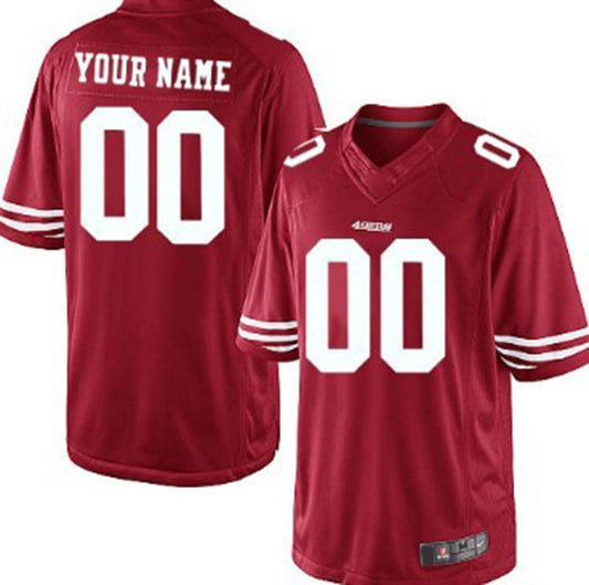 Custom SF.49ers Red Limited Jersey Stitched American Football Jerseys